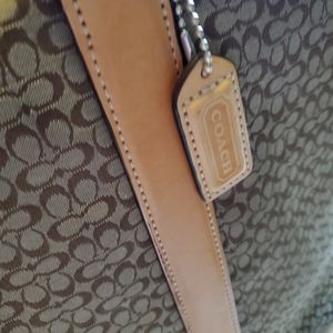 Coach canvas leather trim large bag
